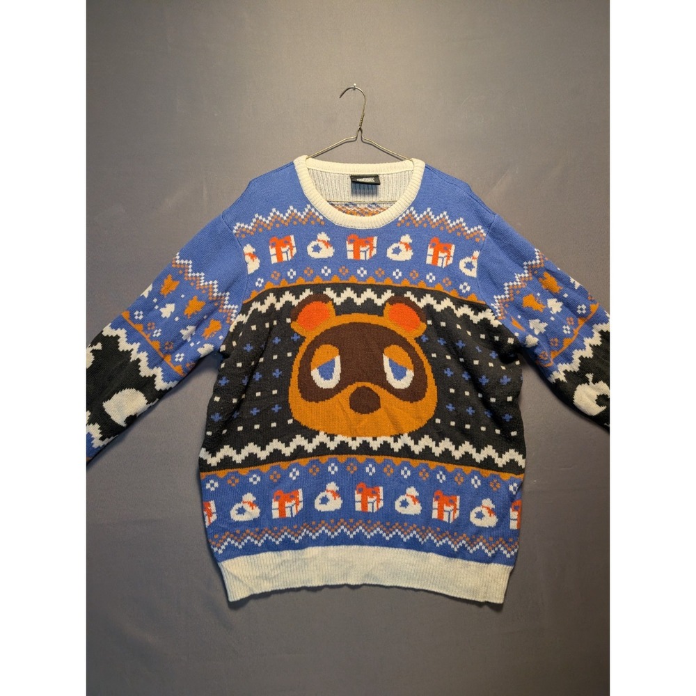Nintendo Animal Crossing New Horizons Ugly Christmas Sweater Mens 2X Geeknet
